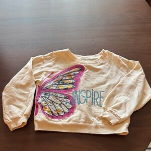 Peek Cream Butterfly Inspire Kids Sweatshirt